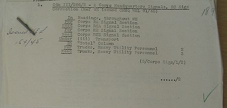 Corps Headquarters Signals WE III 286 2 - correction page 1.jpg